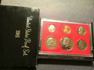 1981 - S Proof Set United States Us Government Packagi -