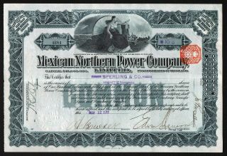 1911 Dominion Of Canada: Mexican Northern Power Company