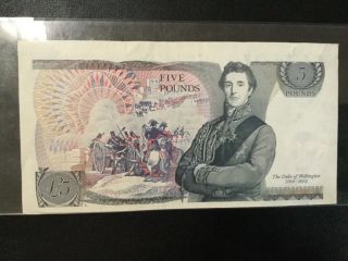 1990 Great Britain Paper Money - 5 Pounds Banknote