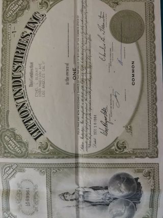 Litton Industries Inc Rare Stock Certificate, .