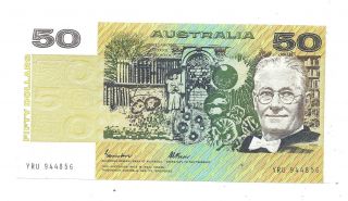 Australia 50 Dollars 1985 Vf,  Crisp Banknote P - 47e