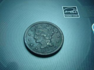 1854 Braided Hair Large Cent Penny - Extra Fine Detail