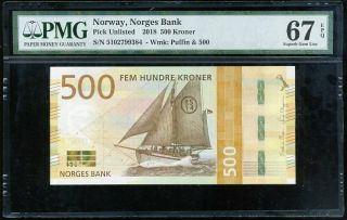 Norway 500 Kroner 2018 P Gem Unc Pmg 67 Epq