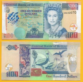 Belize 100 Dollars P - 71c 2016 Unc Banknote