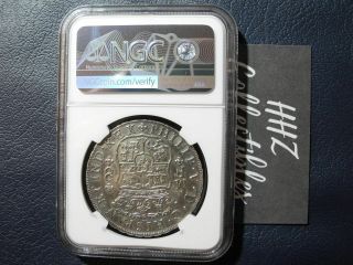 NGC Mexico 1744 8 Reales Philip V Spanish Colonial Silver Coin XF Scarce 2
