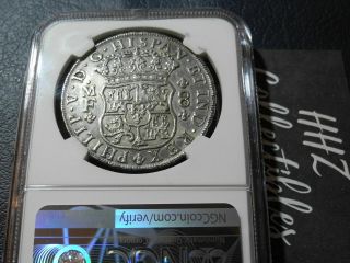 NGC Mexico 1744 8 Reales Philip V Spanish Colonial Silver Coin XF Scarce 6