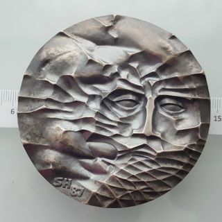 Finland S.  H 1987 Silvered Bronze Art Medal " Mytologia Fennica - Kalevala " Scarce
