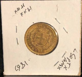 SARDINIA [ITALIAN STATES] 1851 20 LIRE GOLD COIN - KING EMANUELE - - A GEM & CLASSIC 4