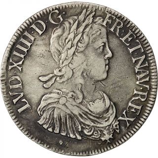 [ 482297] Coin,  France,  Louis Xiv,  Écu à La Mèche Longue,  Ecu,  1649,  Aix