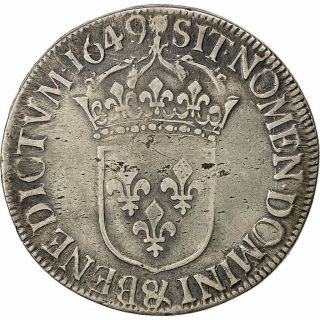 [ 482297] Coin,  France,  Louis XIV,  Écu à la mèche longue,  Ecu,  1649,  Aix 2
