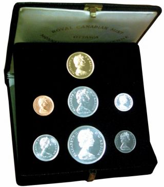 Royal Canadian 1867 - 1967 Centennial Set,  7 Coins With $20.  00 Gold