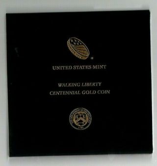 2016 - W Walking Liberty Half Dollar Centennial Gold Coin