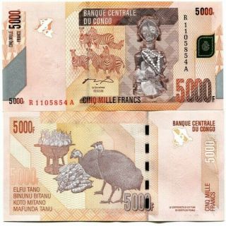 Congo 5000 Francs 2005 (2012) P - 102 Unc
