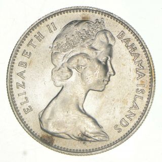 Silver - World Coin - 1966 The Bahamas 1 Dollar - 18.  2g - World Silver Coin 895