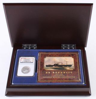 1861 - O Silver Seated 50c Ss Republic Shipwreck - Louisiana State Issue W/box