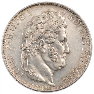 [ 57375] Coin,  France,  Louis - Philippe,  5 Francs,  1848,  Paris,  Ms (60 - 62),  Silver