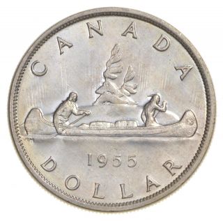 Silver Dollar 80 1955 Canada Canadian Asw.  60 Troy Ounces 872