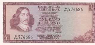 1 Rand Unc Banknote From South Africa Nd 1967 Pick - 110b