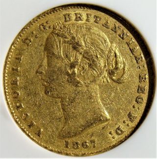 Australia: Victoria Gold Sovereign 1867 - Sydney Au50 Ngc.