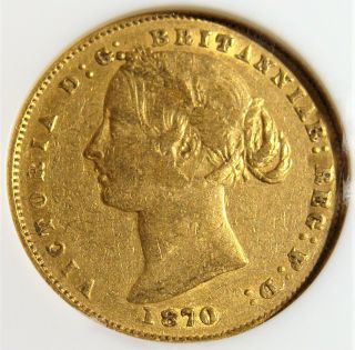 Australia: Victoria Gold Sovereign 1870 - Sydney Xf45 Ngc.