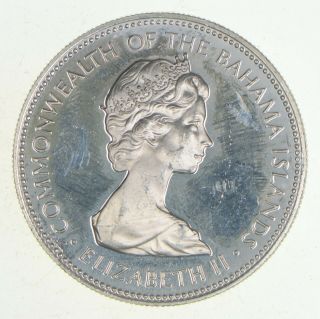 Silver - World Coin - 1971 The Bahamas 1 Dollar - 17.  9g - World Silver Coin 033