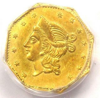 1853 Liberty California Gold Dollar Coin G$1 Bg - 530 - Pcgs Au55 - $625 Value