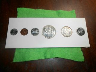 Canada/canadian Proof Like 1960 Coin Set In Holder Last 3