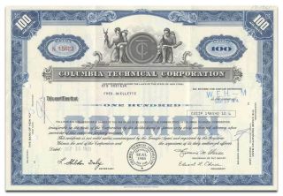 Columbia Technical Corporation Stock Certificate