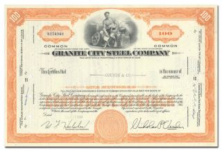Granite City Steel Company Stock Certificate