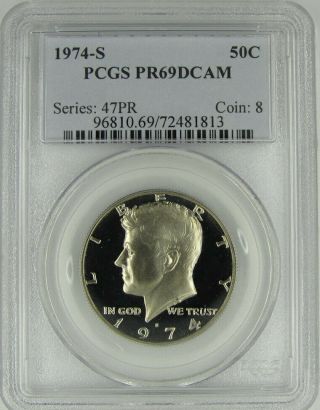 1974 - S Proof Kennedy Half Dollar Pcgs Pr69dcam