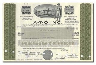 A - T - O,  Inc.  Stock Certificate