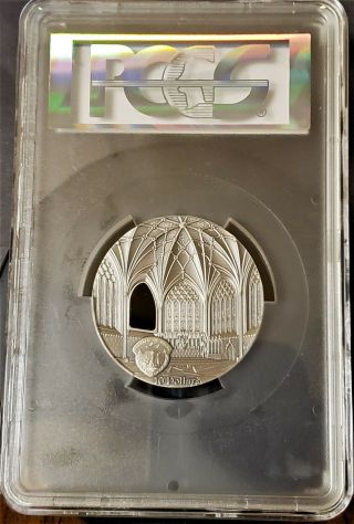 2017 PALAU TIFFANY ART 2oz SILVER $10 WELLS CATHEDRAL FIRST DAY OF ISSUE POP 60 6