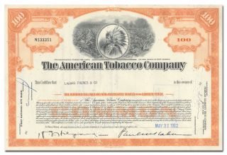 American Tobacco Company Stock Certificate