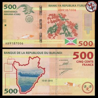 Burundi - 500,  1000,  2000,  5000 & 10.  000 Francs 2015 - Pick - 50,  51,  52,  53,  54 - UNC 3