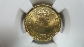 Hong Kong 10 Cents,  1980,  NGC MS 66 Key Date / Highest Grade 2