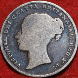 1840 Great Britain One Shilling Silver Foreign Coin