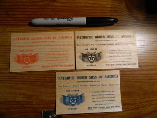 Set of 3 Patriotic Order Sons of America - Gettysburg PA Wooden Dollars 2