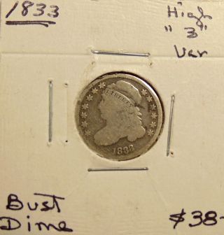 1833 Capped Bust Dime - Looking Coin