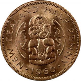 Zealand - 1/2 Penny - 1960