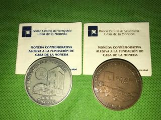 Venezuela 3000 & 6000 Bolivares,  “casa De La Moneda Venezuela”,  2001,  Vf