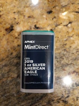 2019 1 Oz Silver American Eagles (20 Coin Direct Tube)