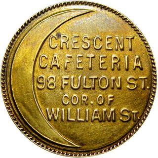 Pre 1933 York City Good Luck Swastika Token Crescent Cafeteria Moon