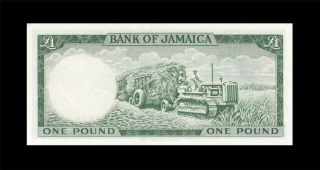 1960 BRITISH COLONY JAMAICA 1 POUND QEII Consecutive 1 of 2 ( (aUNC)) 2