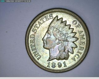 1891 Indian Head Cent Penny 1c Old (33 - 305 M7)