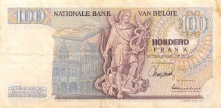 Belgium 100 Francs 4.  1.  1967 P 134a Series N Circulated Banknote R1117f