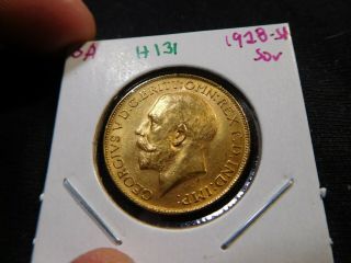 H131 South Africa 1928 - Sa Gold Sovereign Bu