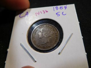 N136 Canada 1858 5 Cents