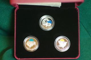 2011 Canada Conservation Success Set Of 3 Coloured 25 Cent Proof Finish Coins