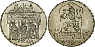 Czechoslovakia: 50 Korun Silver 1986 (levoca) Unc