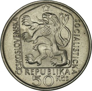 Czechoslovakia: 50 korun silver 1975 (S.  K.  Neumann) UNC 3